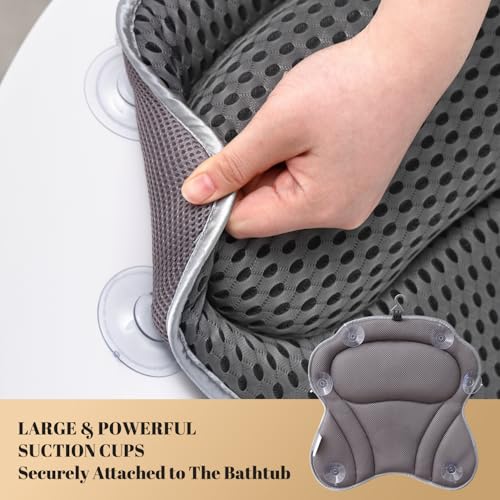 4D Bath Pillow with Neck & Back Support | Luxury Spa Bathtub Pillow