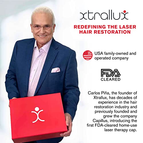 Xtrallux Super Plus Laser Hair Growth Cap with 276 Lasers – 6 Minute Treatment Time for Thinning Hair | FDA Cleared Hair Loss Treatment | Hair Regrowth Cap for Men and Women