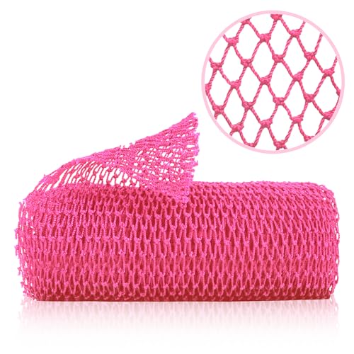 African Net Sponge Exfoliating Body Scrubber for Bath & Shower - Pink, Pack of 1
