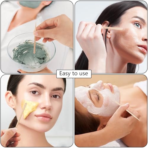 1200 Pack Wooden Waxing Sticks for Hair Eyebrow Nose Removal (Without Handle) Wax Spatulas Small Wax Applicator Wood Craft Sticks Spatulas