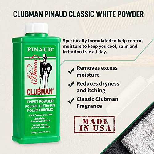 Clubman Pinaud Finest Body Powder 9 oz - Sweat & Odor Control