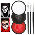 Clown Makeup Kit,Red Black and White Face Painting Kit Professional,Water Based Paint Halloween Makeup,Clown Face Paint for Kids and Adults,Zombie Joker Vampire Make up