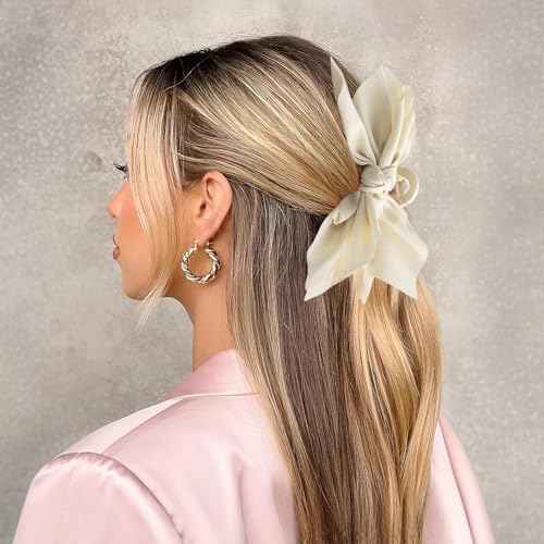 Bow Claw Clips Bow Hair Clips Black White Brown 4PCS Big Hair Bows for Women Butterfly Styling Large Hair Clips for Thick Hair for Girls Hair Accessories for Teen