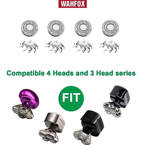 4 pcs Shaver Replacement Blades for Skull Shaver Pitbull Replacement Blades for Carver Pitbull Gold PRO/Platinum PRO/Silver PRO Pitbull Gold Replacement Heads