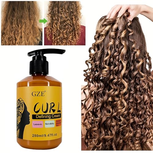 GZE 3-IN-1 Curl Defining Cream for Women - Hydrates, Frizz Control & Natural Waves