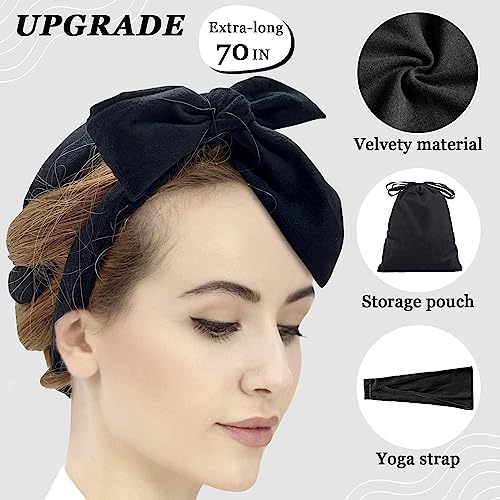 ZILAMPU Heatless Hair Curler Set - 70" Soft Velvet Overnight Curling Headband