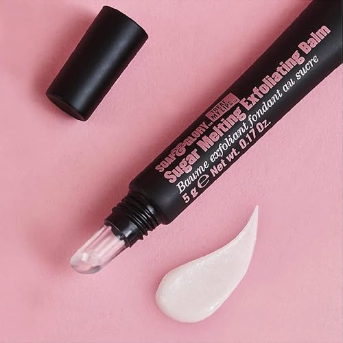 Soap & Glory Treat My Lips Sugar Melting Exfoliating Balm - Vitamin E & Shea Butter Moisturizing Lip Scrub - Gentle Exfoliating Scrub + Hydrating Lip Balm (5 g)