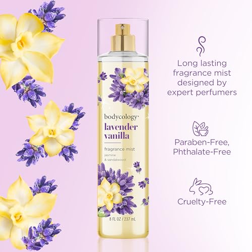 Bodycology Lavender Vanilla Body Mist 8 fl oz - Long-Lasting Fragrance