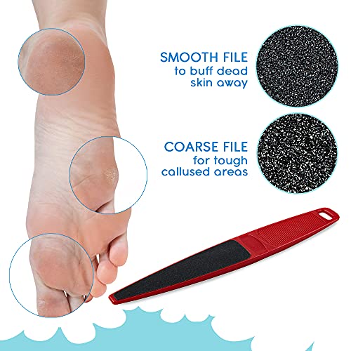 Flowery Swedish Clover Red Foot File – 60/100 Grit Callus Remover