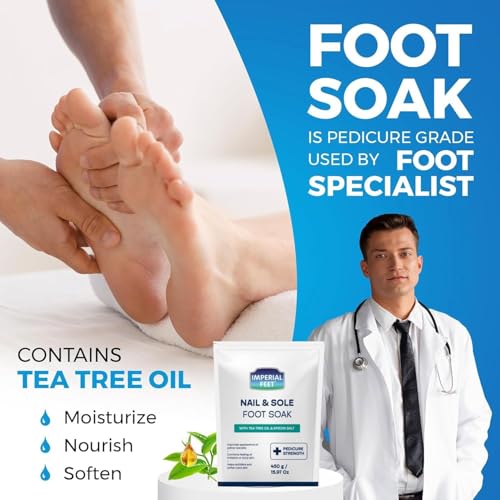 Imperial Feet Epsom & Tea Tree Oil Foot Soak - Callus & Odor Care, 16oz