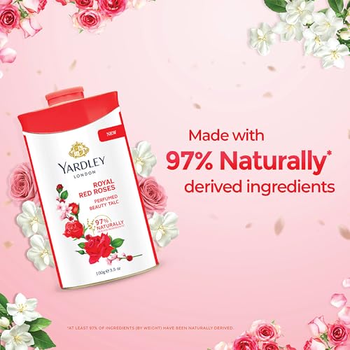 Yardley London Royal Red Roses Perfumed Talc 100g