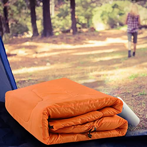 Sleeping Bags for Adults Women Backpacking Lightweight Waterproof- Summer Weather Sleeping Bag for Girls Warm Camping Hiking Outdoor Travel Hunting with Compression Bag(Orange)