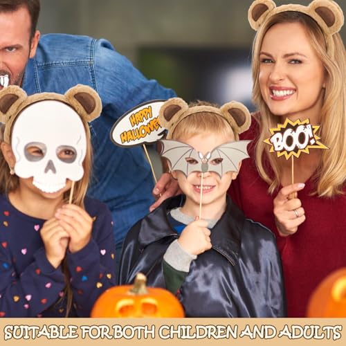 Bear Ears Headband for Women and Girls, Furry Animal Ears Headbands Hair Accessories for Adult Halloween Cosplay Costume£¨Brown