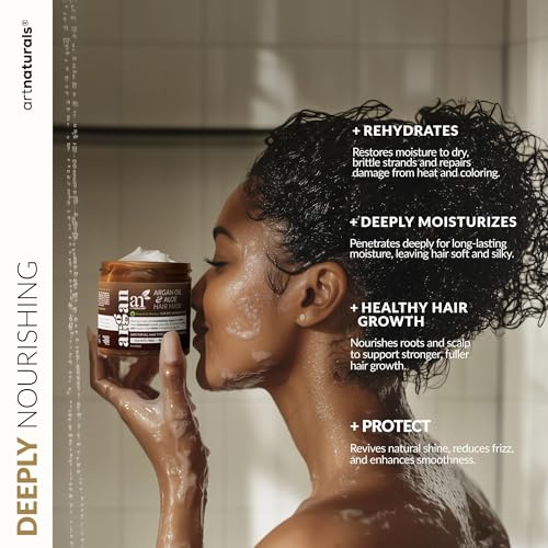 ArtNaturals Argan Oil 2-Step Deep Repair Hair Mask & Silk Bonnet