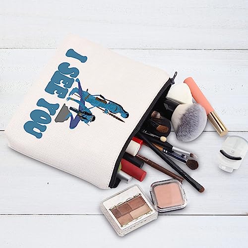 BWWKTOP Jake Sully Cosmetic Makeup Bag Neytiri Fans Gifts I See You Makeup Zipper Pouch Bag For Movie Fans (I SEE YOU)