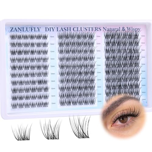 Wispy Cluster Lashes 180Pcs DIY Eyelash Extension 10-14MM
