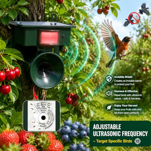 2026 Solar Ultrasonic Bird Repellent Devices Outdoor,Best Deterrent