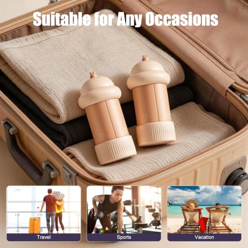 Doxcore 4 in 1 Travel Dispenser Bottle Nude – 4 x 60ml TSA Approved Leak-Proof