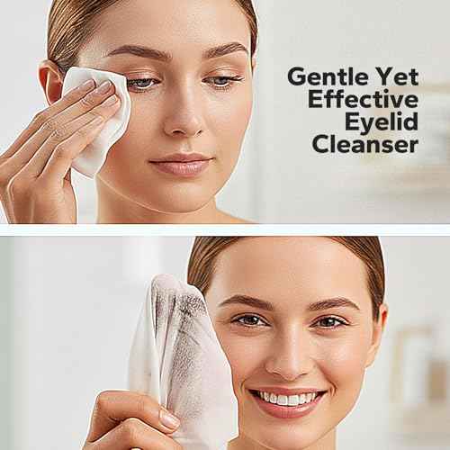 Eyelid Wipes (36 Count), with Natural Tea Tree Oil, Individually Wrapped Eyelid Cleaning Wipes for Stye Eye Treatment, Gently Cleanse Soothe and Remove Impurities, Eyelid Cleanser for Daily Use