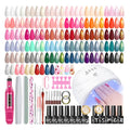 PEACECOLOR 53Pcs Gel Nail Polish Kit with UV Light & Drill - 35 Colors