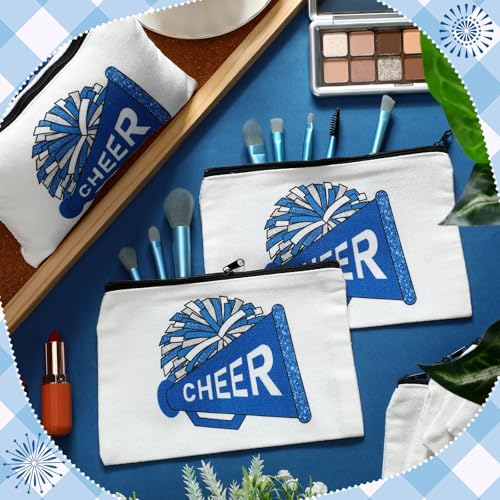 20 Pcs Cheer Makeup Bags - Canvas Cheerleader Gift Set