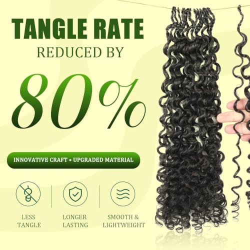 12 Inch Pre-Looped Burmese Curly Crochet Hair 8 Pack 1B 14in Tips — K-ThermSilk Fiber