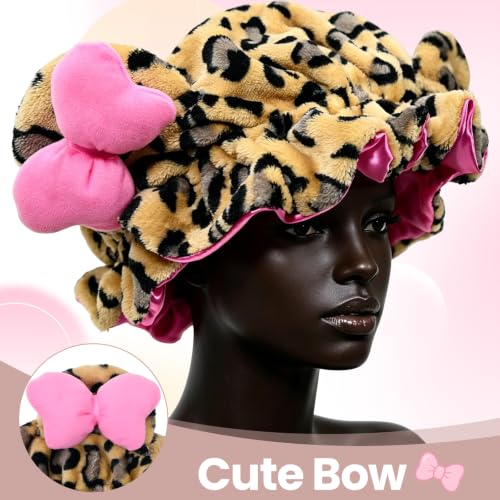 Cute Animal Ears Sleep Bonnet with Satin Lining