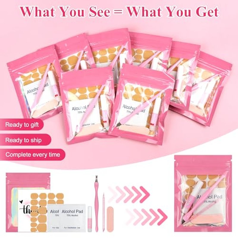 20 Pcs Press On Nail Prep Kit with Cuticle Tool & Glue