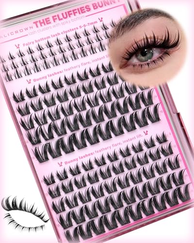 Bunny Lash Clusters & Fairy Bottom Lashes Kit 8-16mm