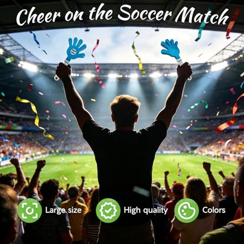 Argentina Soccer Cheer Set with Wig, Glasses, Clappers & Stickers