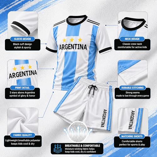 Men's National Flag Soccer Jersey & Shorts Set