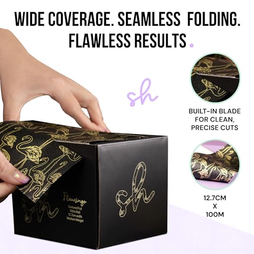 Hair Foil Roll 12.7cm x 100m with Built-in Cutter