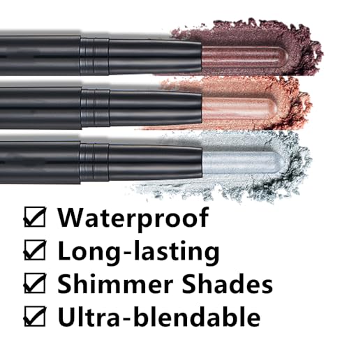 Green Eyeshadow Stick, Waterproof Long-Lasting Cream Shimmer