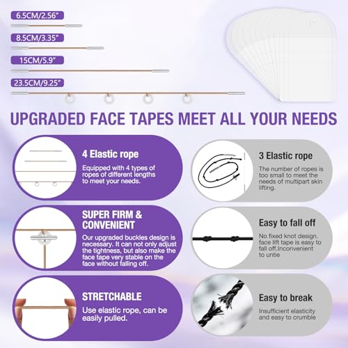 Invisible Face & Neck Lifting Patches - 38pc V-Line Tightening Strips
