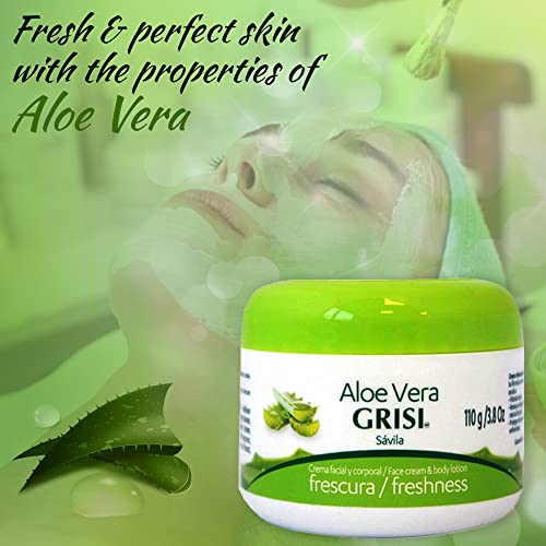 Grisi Aloe Vera Face Cream & Body Lotion Freshness, 3.8 oz (Pack of 2)