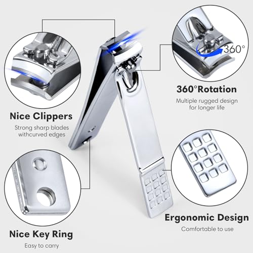 Yougai 18-Piece Manicure Set with Leather Case | Professional Nail Clippers