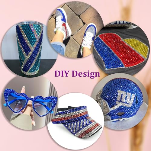 Royal Blue 30000Pcs Resin Rhinestones with Tweezers & B7000 Glue - Large Pack for Crafts & DIY Jewelry