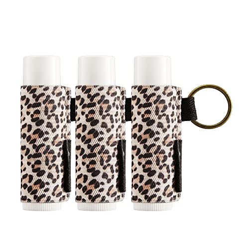 Lip Balm Holder Keychain Clip - Elastic Sleeve for ChapStick