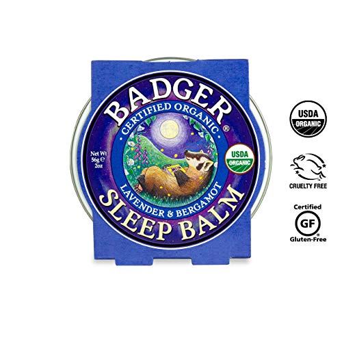 Badger - Sleep Balm, Lavender & Bergamot, Natural Sleep Balm, Scented Relaxing Balm for Children and Adults, Calming Night Balm, Organic Sleep Balm, 2 oz