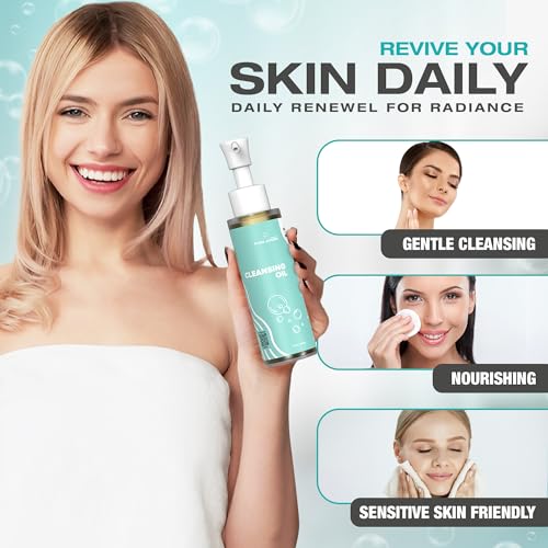 Pure Aroma Cleansing Oil | Facial Cleanser, Daily Makeup Blackheads Removal | Fragrance-Free, Paraben-Free, Sulfate-Free, Colorant Free