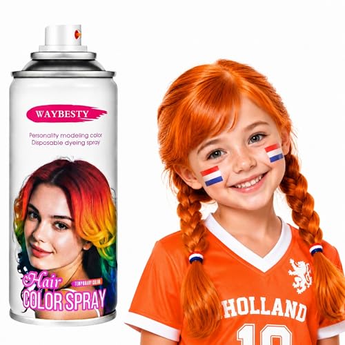 Orange Temporary Hair Color Spray – 120ml, Washable