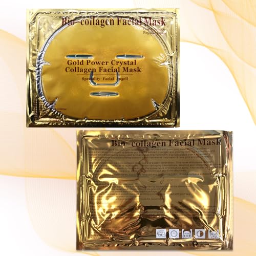 Jakuva 24k Gold Gel Facial Mask,SkinCare Facial Patch Collagen Face Mask for Moisturizing, Puffiness, Anti Wrinkle and Hydrateing Your Beautiful Face, 15PCS