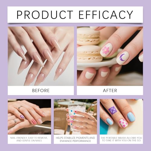 12-Color Nail Art Pen Set for DIY Gel Nails Design