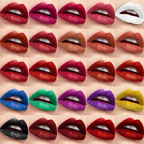 25 Color Lipstick Palette - Matte, Waterproof, Long-Lasting