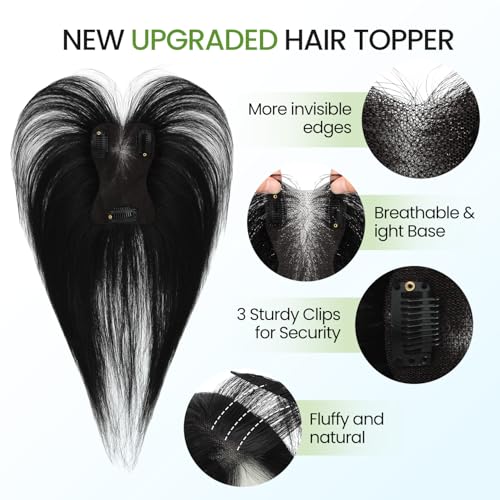 Real Human Hair Topper Clip-In Curtain Bangs 11 inch