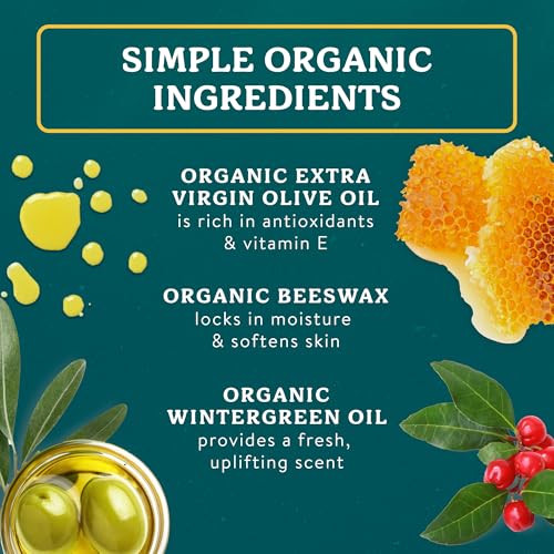Badger Organic Healing Hand Balm for Hard Working Dry Hands - 2 oz Tin