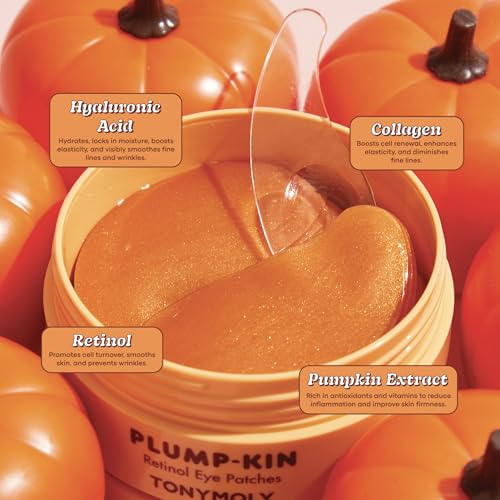 TONYMOLY Pumpkin Retinol Under Eye Patches, 30 Pairs