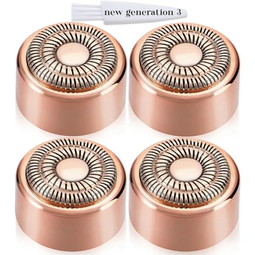BECHY Gen 3 Gold Replacement Heads for Flawless Facial Hair Remover - 4 Pack