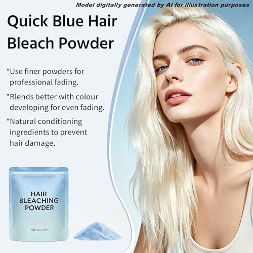 JUANCHI Professional Hair Bleach Powder - Lightens Up to 8 Levels (45g)