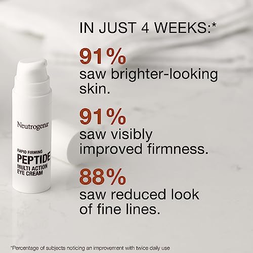 Neutrogena Rapid Firming Peptide Eye Cream: Depuffing, Brightening, Hydrating, Fragrance-Free, 0.5 fl. oz